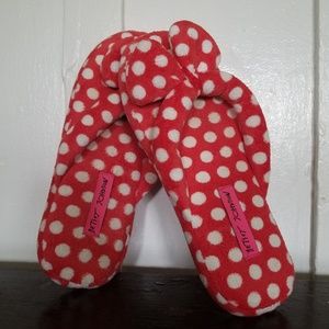 Betsey Johnson Polka Dot Slippers
